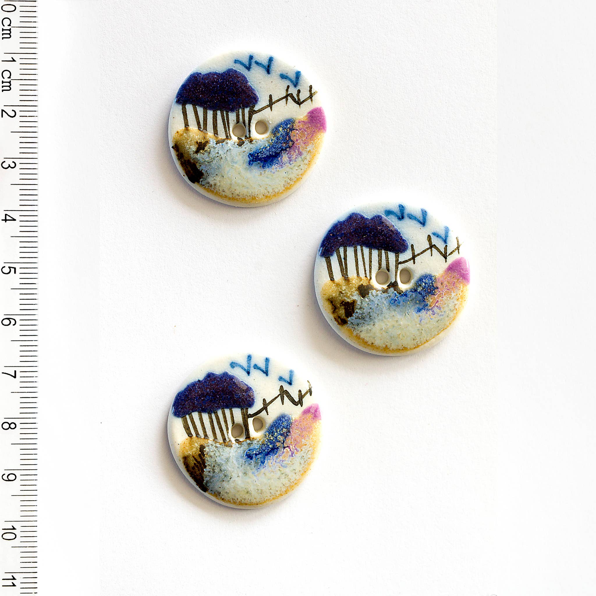 Incomparable Buttons - L296 Country Scene