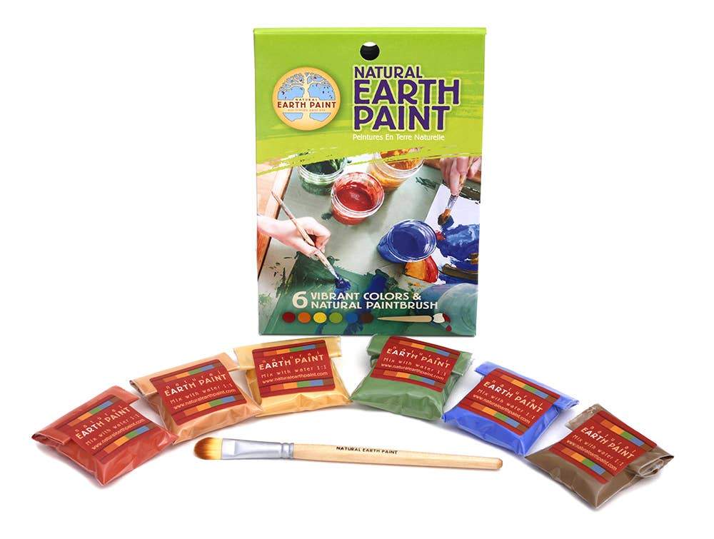 Wooden Easter Eggs and Natural Earth Paint Kit