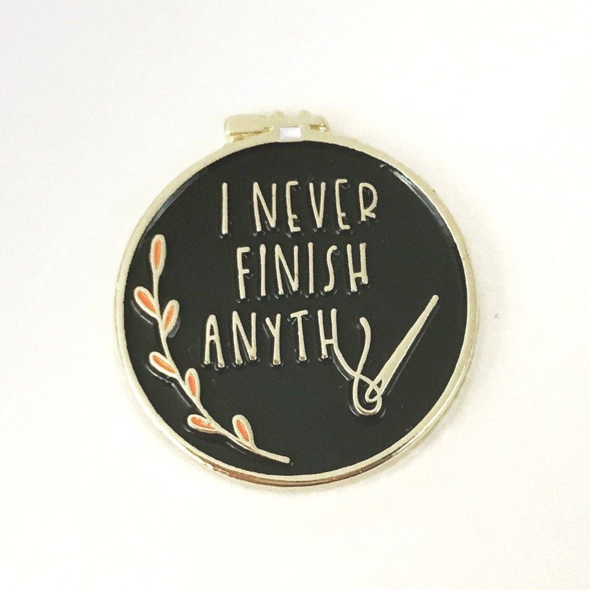 Snarky Crafter Designs - Black "I Never Finish Anything" Needle Minders