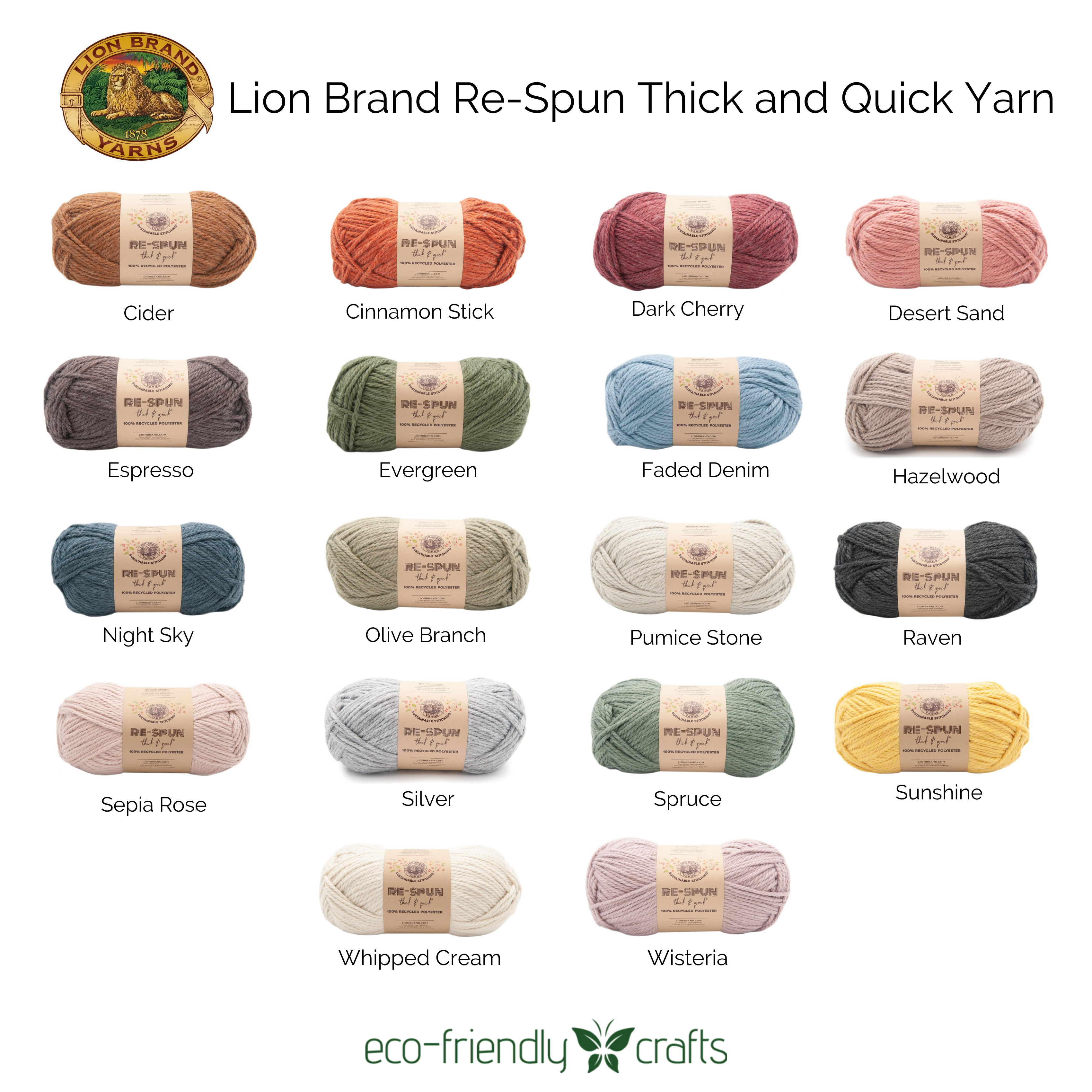 Lion Brand Re-Spun Thick & Quick® Yarn – EcoFriendlyCrafts