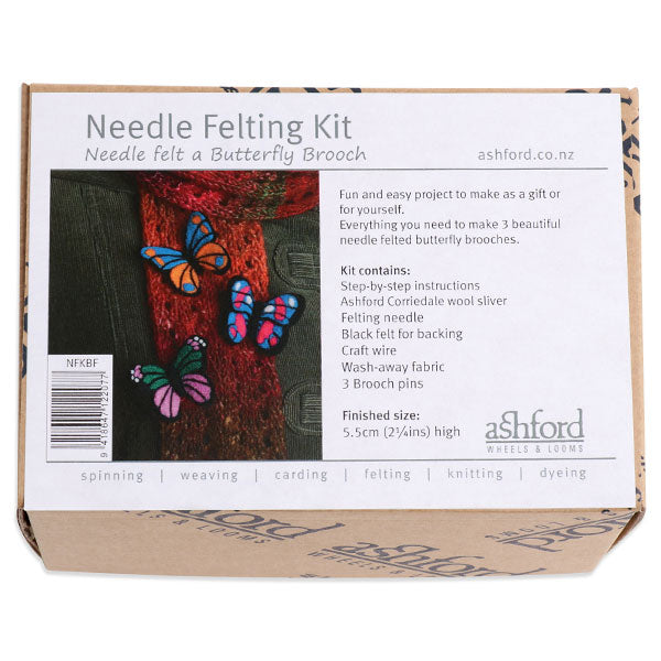 Butterfly Broach Needle Felting Kit by Ashford