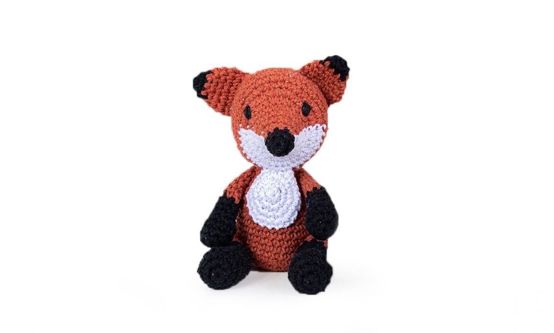 Fox Fergie Hoooked Crochet Kit with Eco Barbante Yarn