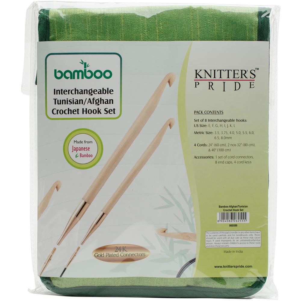 Knitter's Pride-Bamboo Intchg Tunisian Crochet Hook Set – EcoFriendlyCrafts