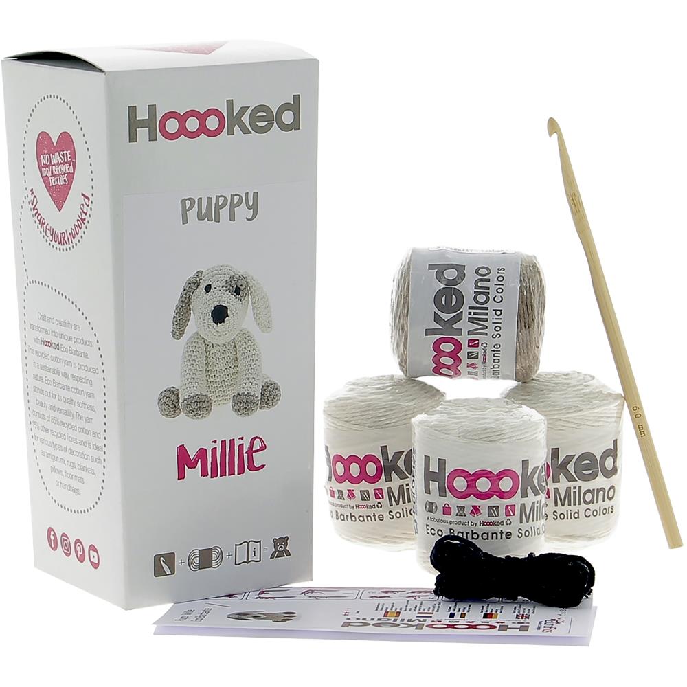 Puppy Millie Hoooked Crochet Kit with Eco Barbante Yarn