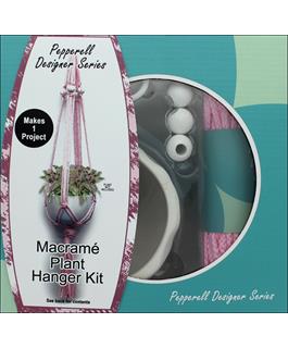 Pepperell Designer Macrame Plant Hanger Kit Pink