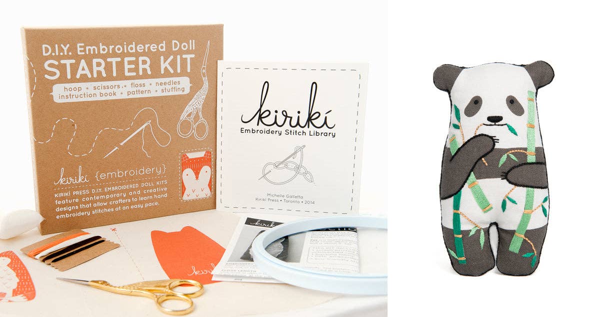 Panda - Embroidery Kit: Doll Kit