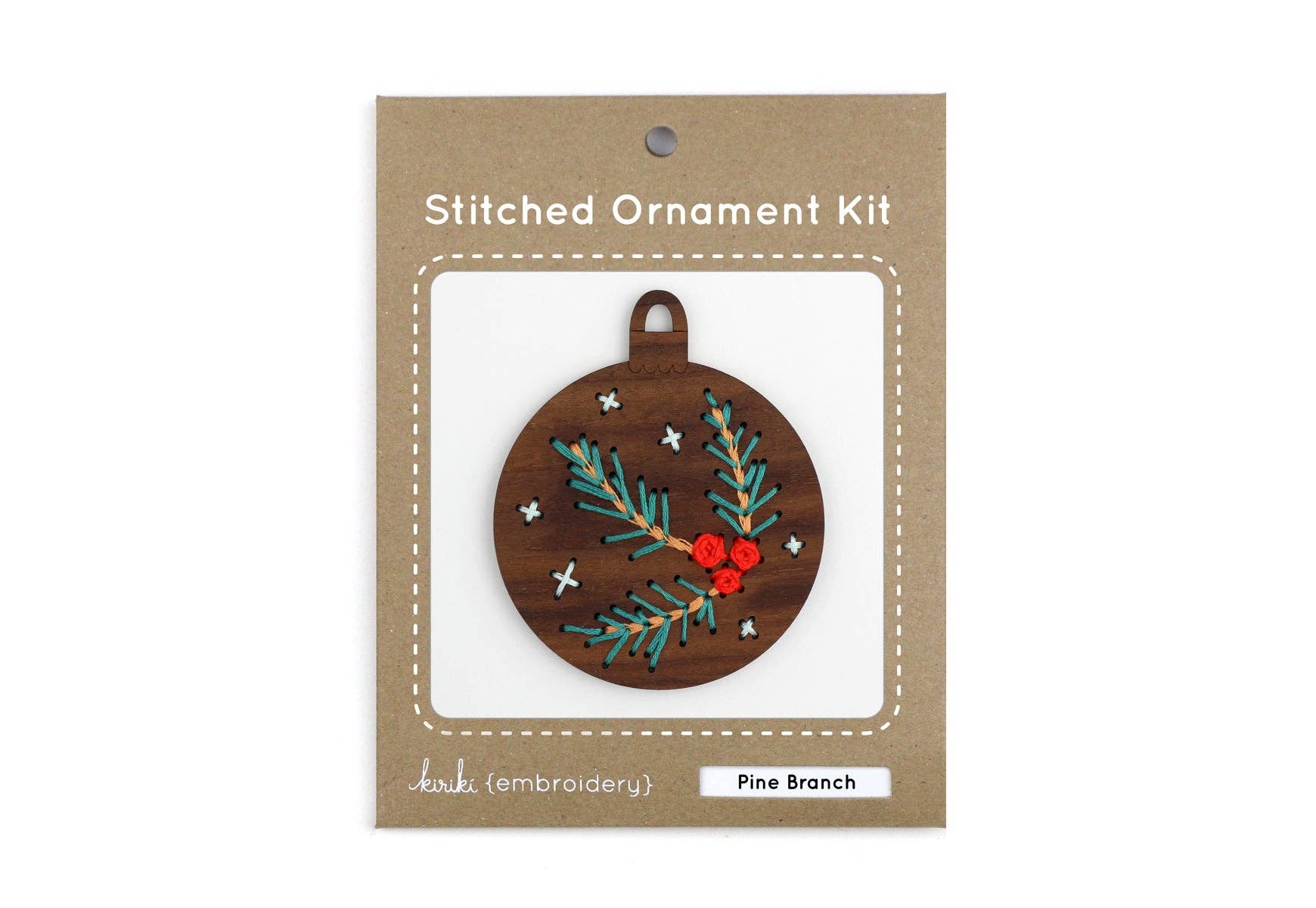Pine Branch - DIY Stitched Ornament Kit