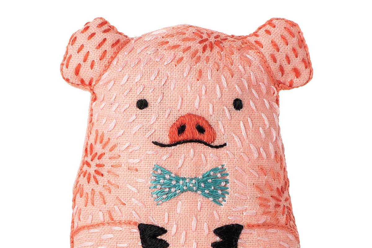 Pig - Embroidery Kit: Doll Kit