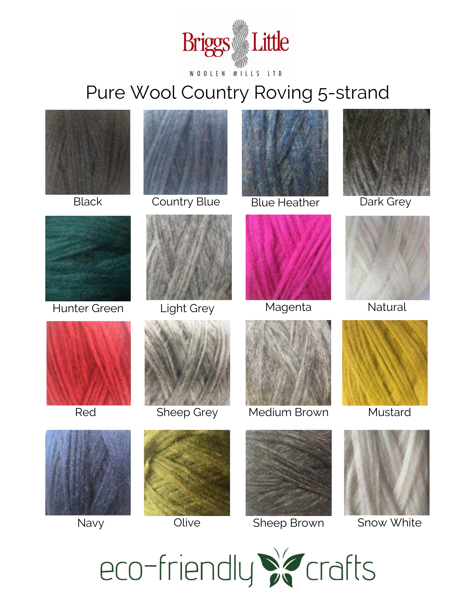 Copy of Briggs and Little Pure Wool Country Roving - 1 oz - For Knitting, Felting, and Oxford Punch Needle