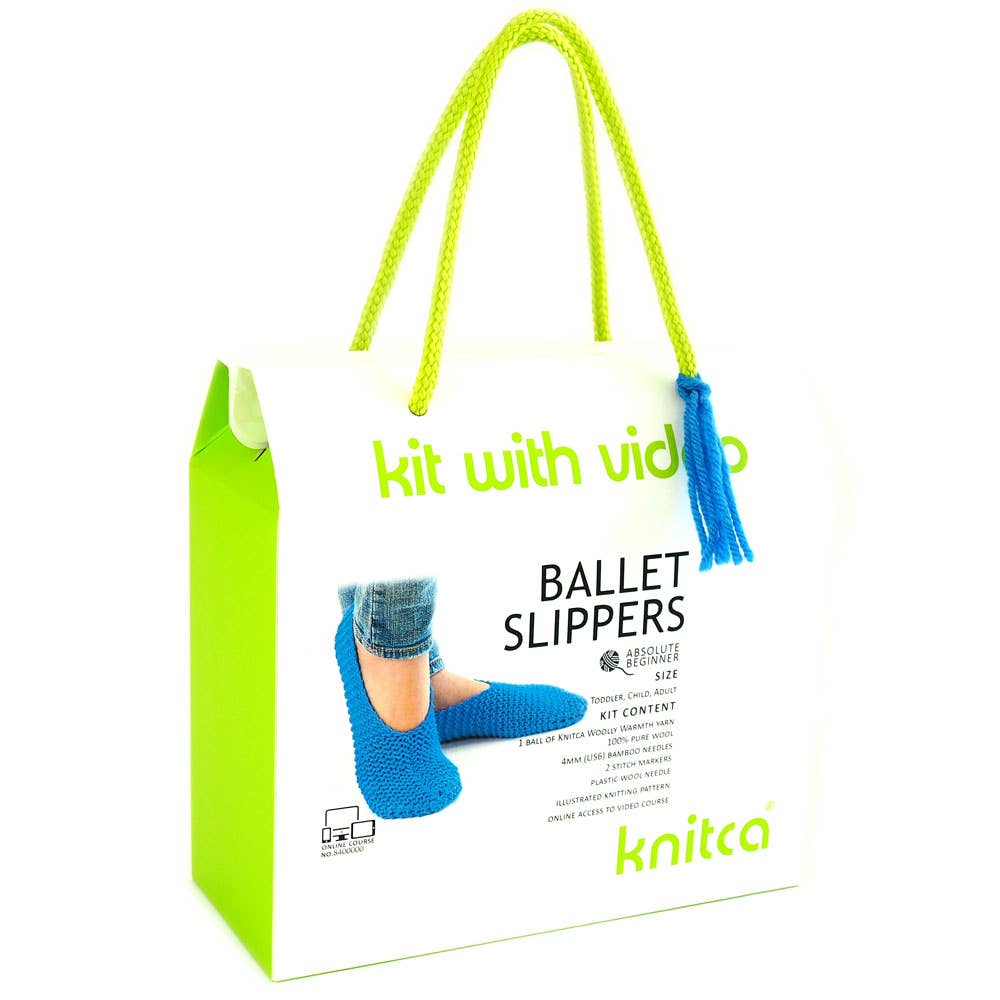 Ballet Slippers : learn to knit kit with video course: Fandango