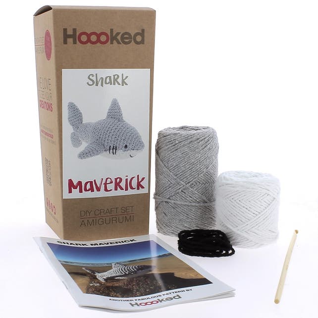 Maverick Shark Hoooked Crochet Kit with Eco Barbante Yarn