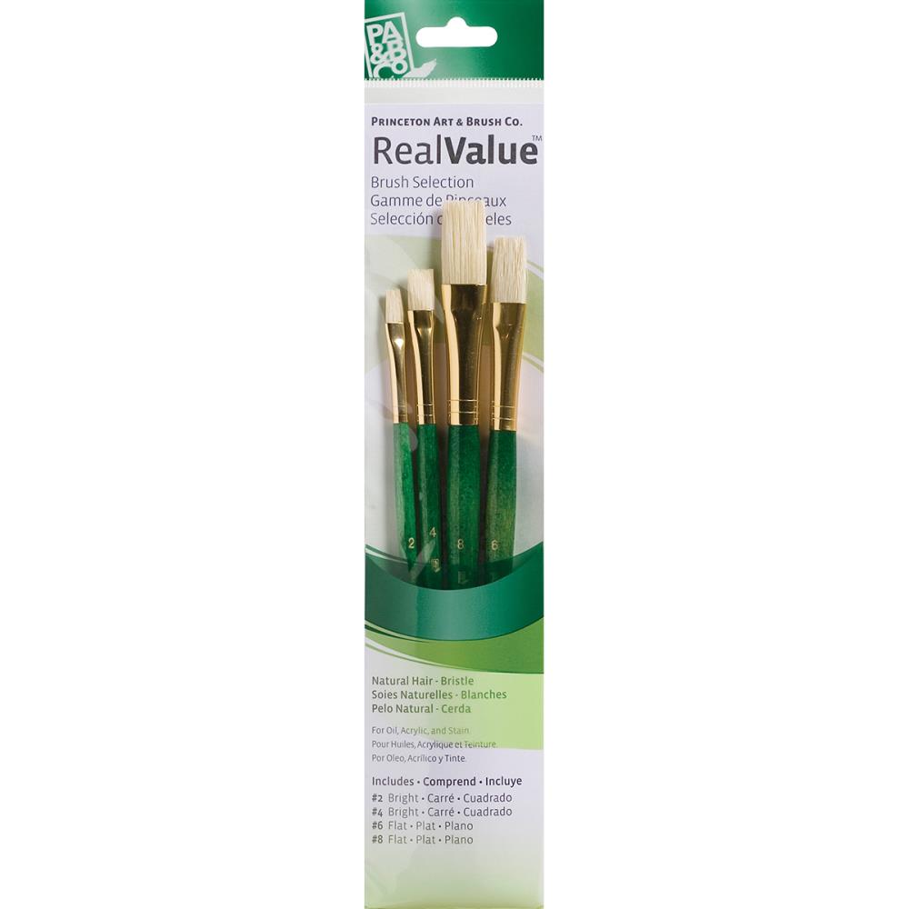 Princeton Natural Bristle Real Value Brush Set - 4 Pack