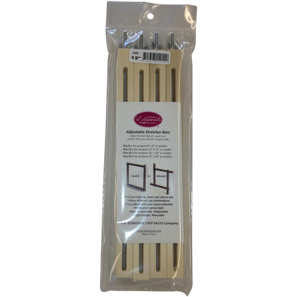 Frank A Edmunds Adjustable Stretcher Bars for Rug Hooking, Oxford Punch Needle, and Needle Arts