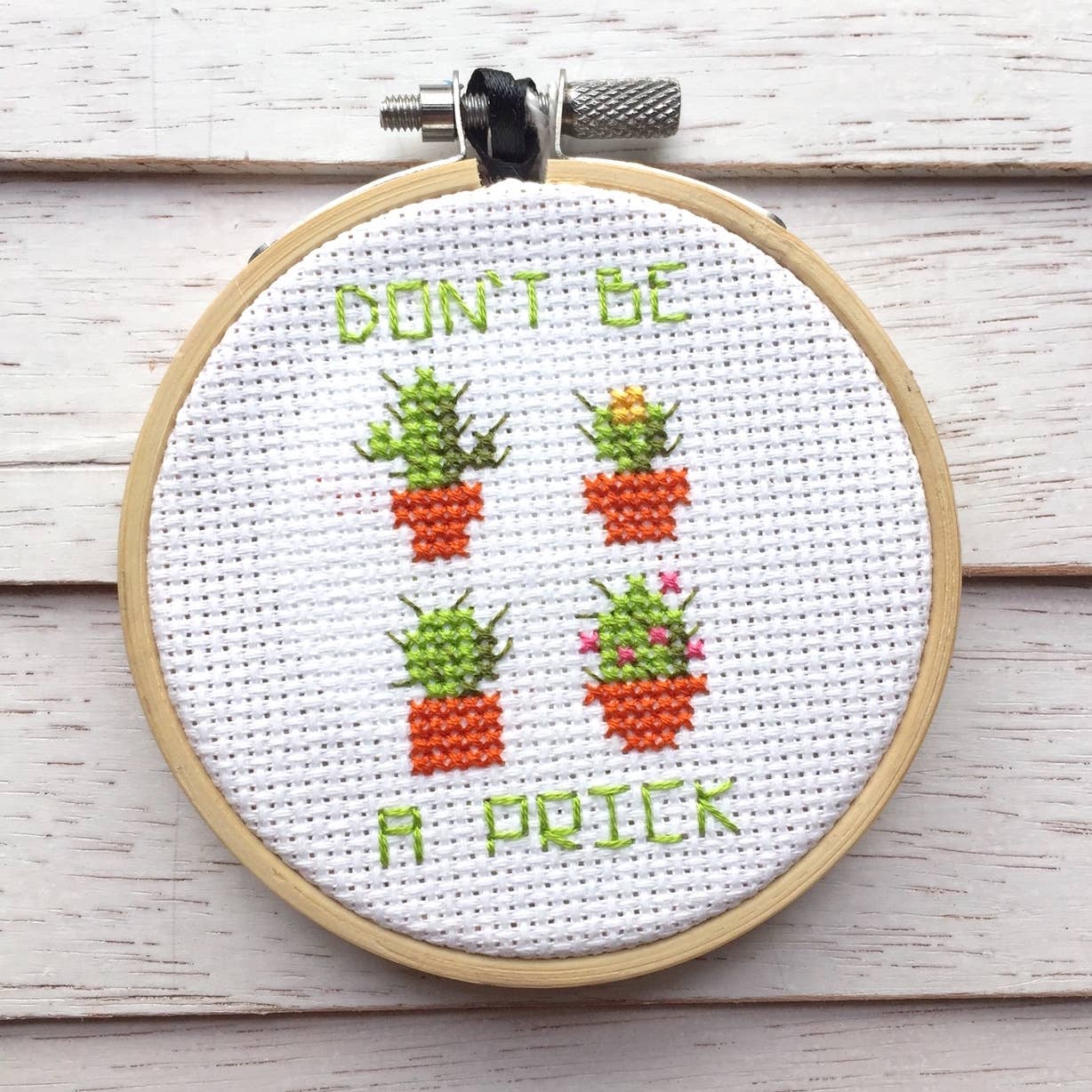 Spot Colors - Don’t Be A Prick Cross Stitch Kit