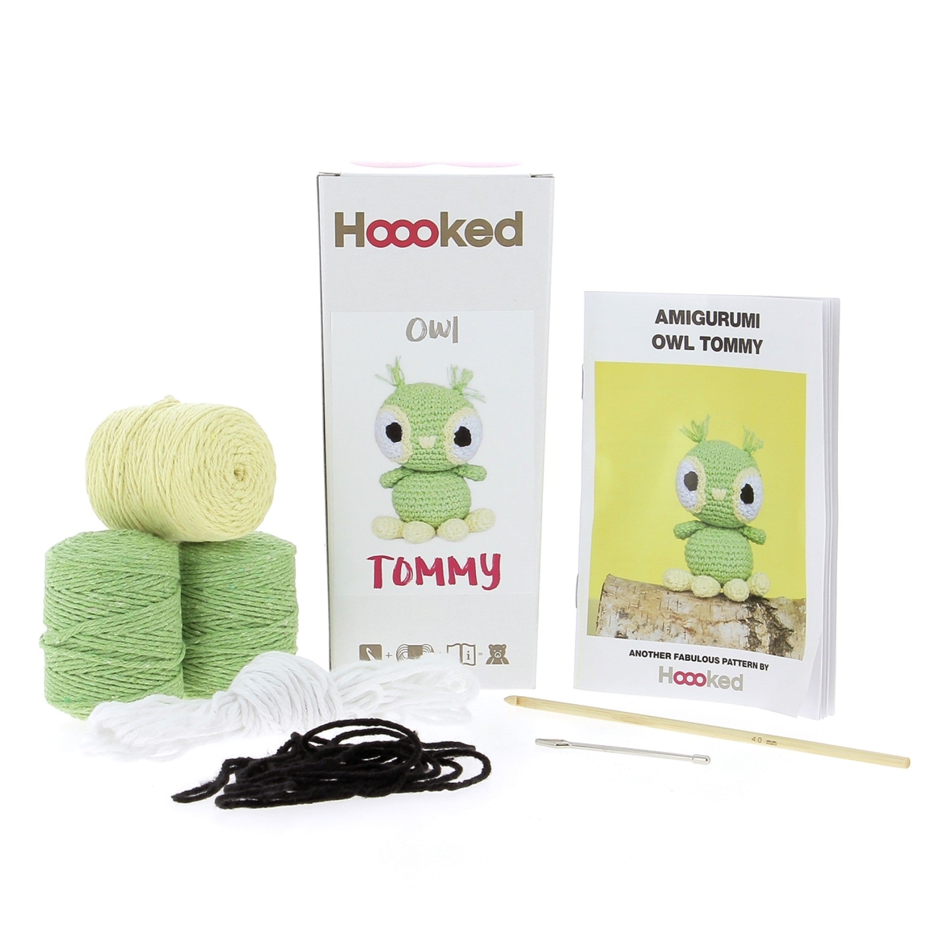 Owl Tommy Hoooked Crochet Kit with Eco Barbante Yarn