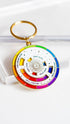 The Gray Muse - Color Wheel© Enamel Keychain, Artist Gift, Spinner Pin