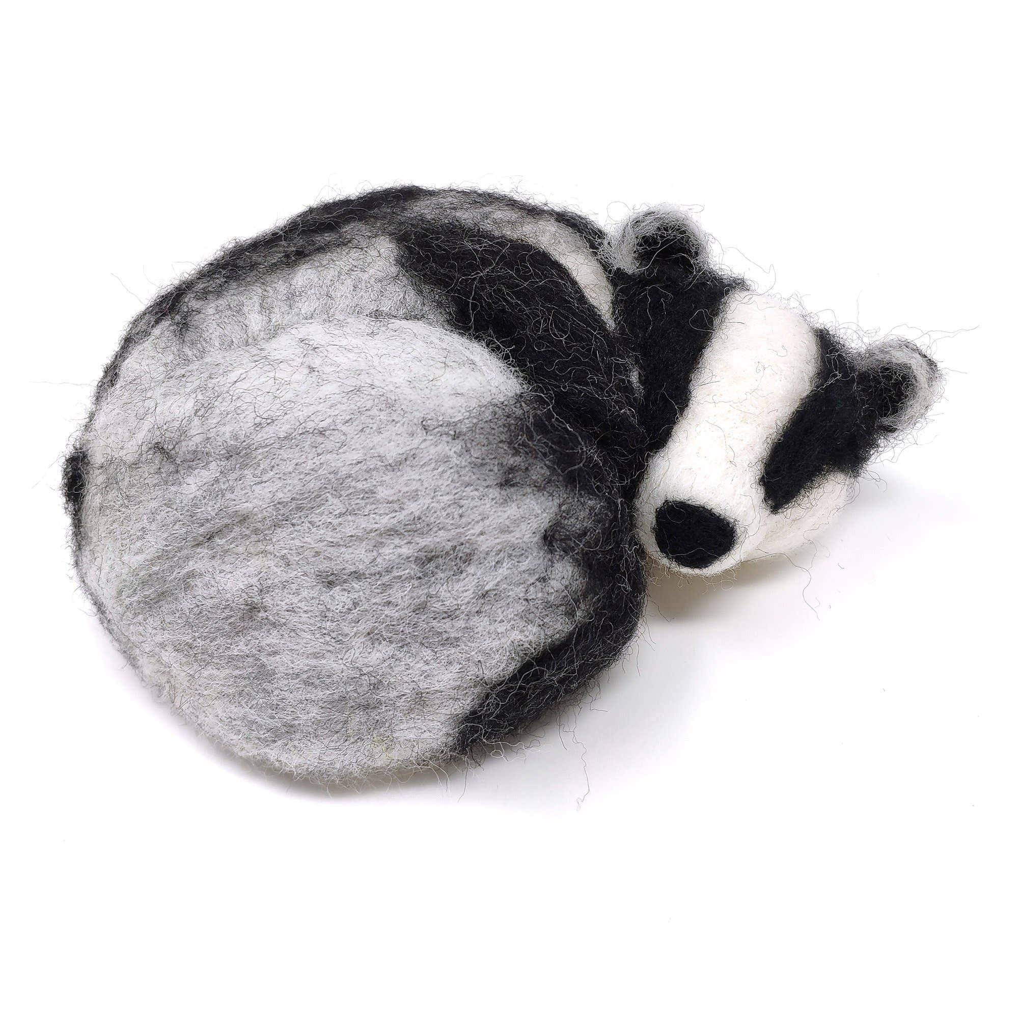 The Crafty Kit Company - Sleepy Badger Needle Felting Kit