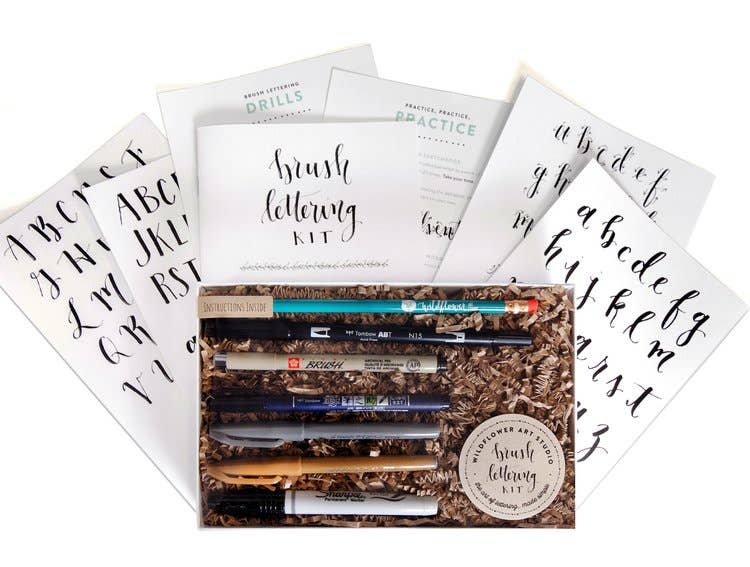 Brush Lettering Kit by Wildflower Art Studio