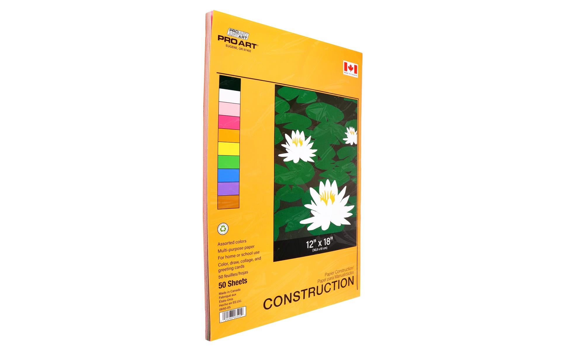 Pro Art Construction Paper 12 X 18" Assorted 50pc