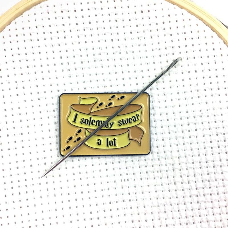 Snarky Crafter Designs - "I solemnly swear a lot" Wizarding Map Needle Minder