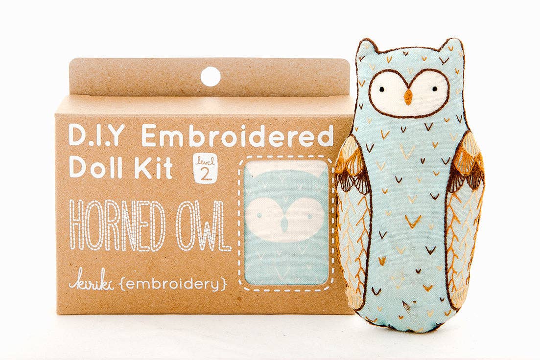 Kiriki Press - Horned Owl - Embroidery Kit