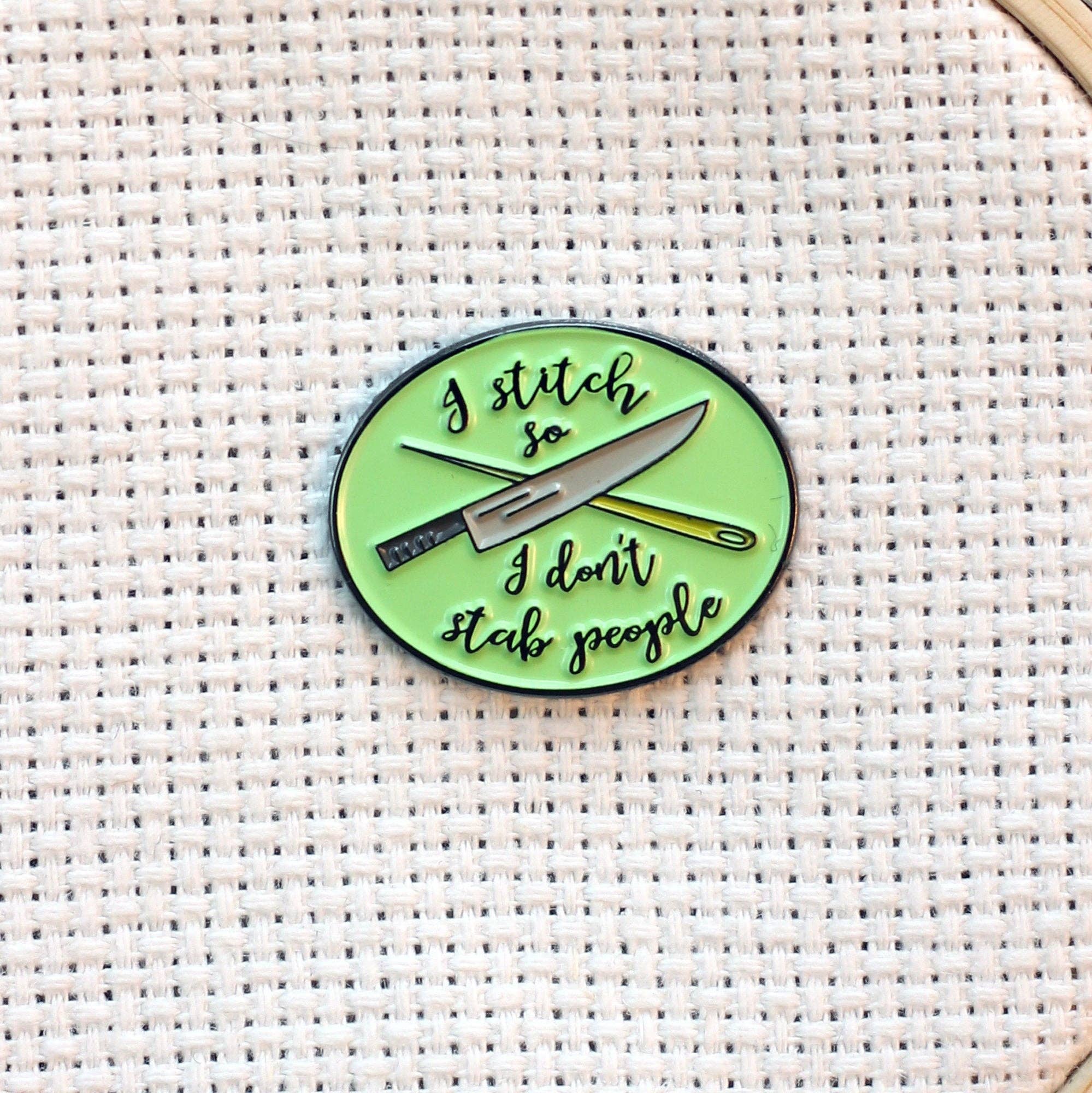 Snarky Crafter Designs - I Stitch So I Don't Stab People Needle Minder