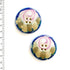 Incomparable Buttons - L345 Large Painted Rose Button