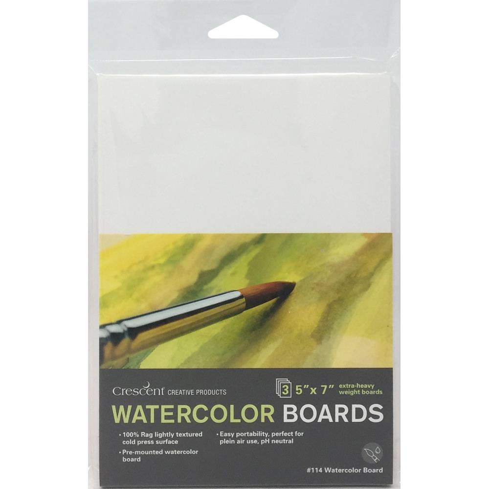 Crescent Watercolor Boards 3 pack - 5 X 7