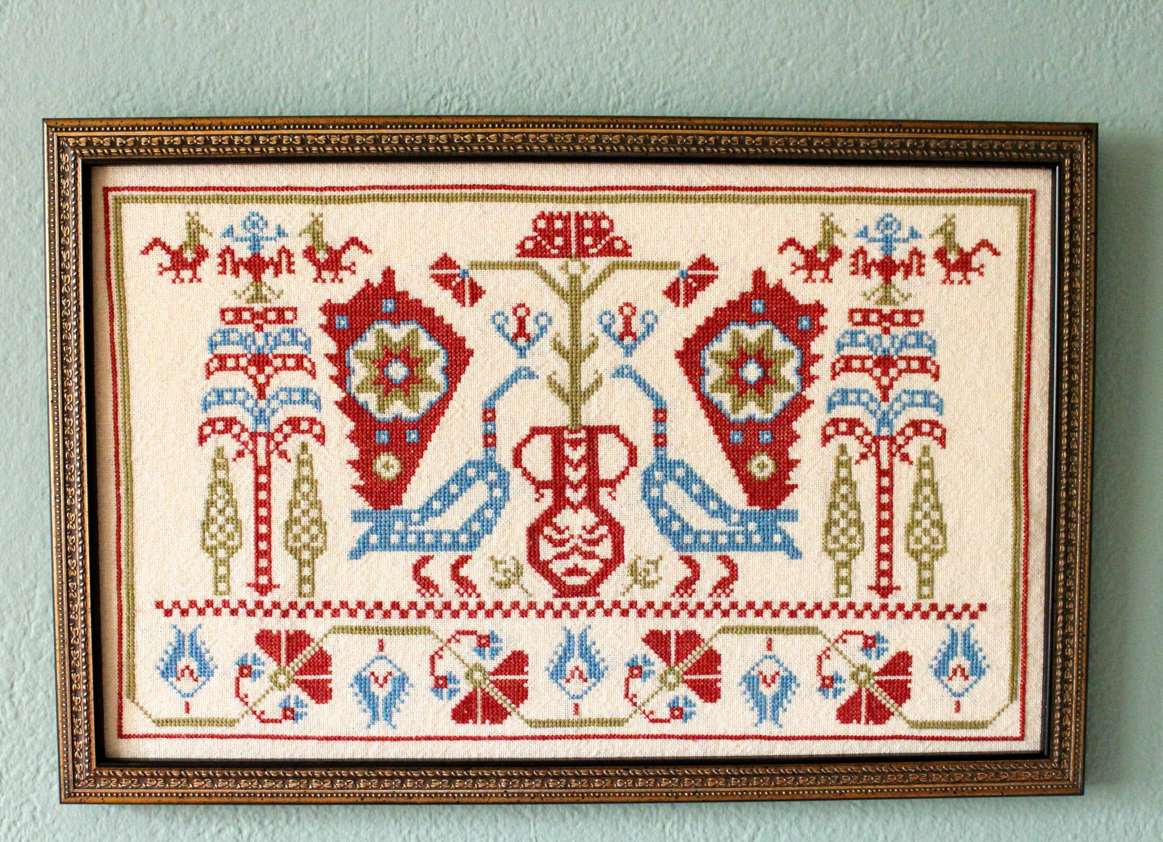 Avlea Folk Embroidery - Cross Stitch Kit Celestial Peacocks