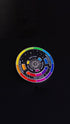The Gray Muse - Color Wheel© Enamel Pin, Interactive Spinner Lapel Pin - Black Front