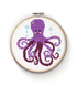 The Crafty Kit Company - Purple Octopus Cross Stitch Kit