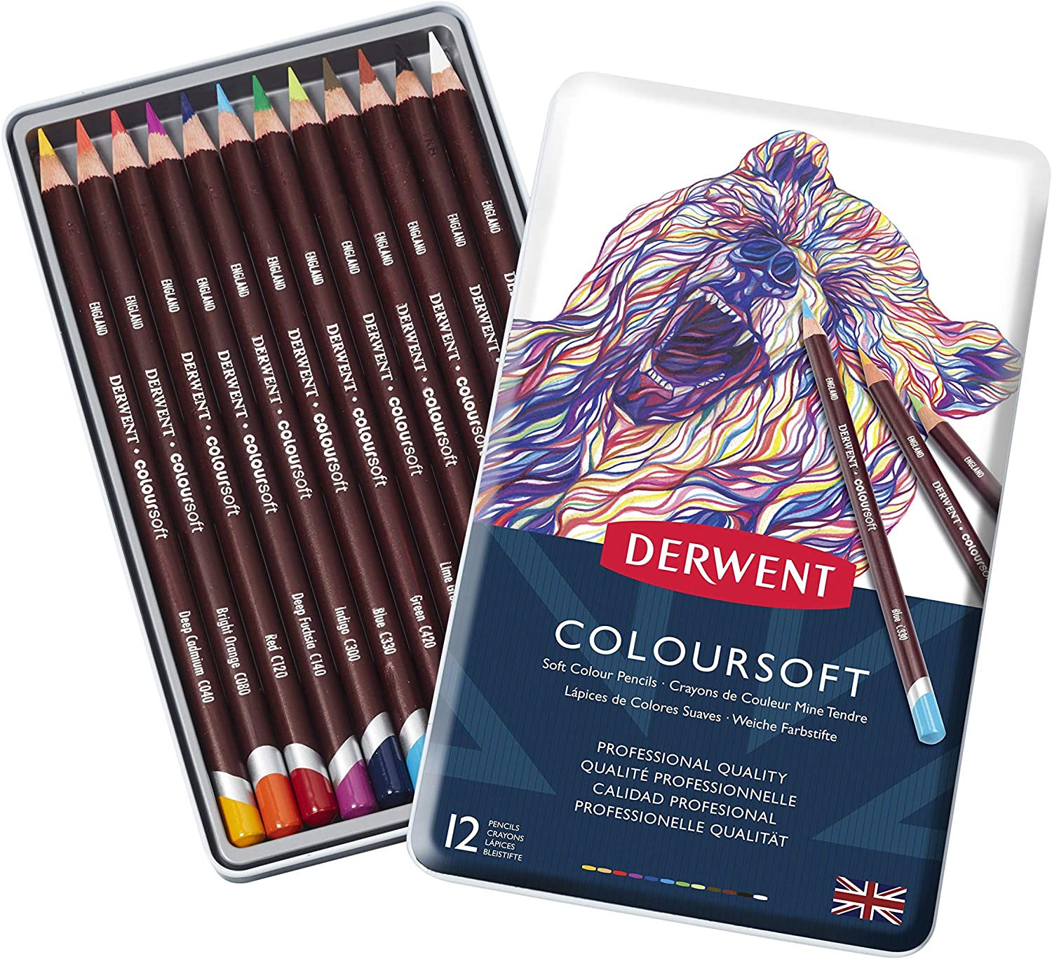 Derwent Coloursoft Pencils - 12 count