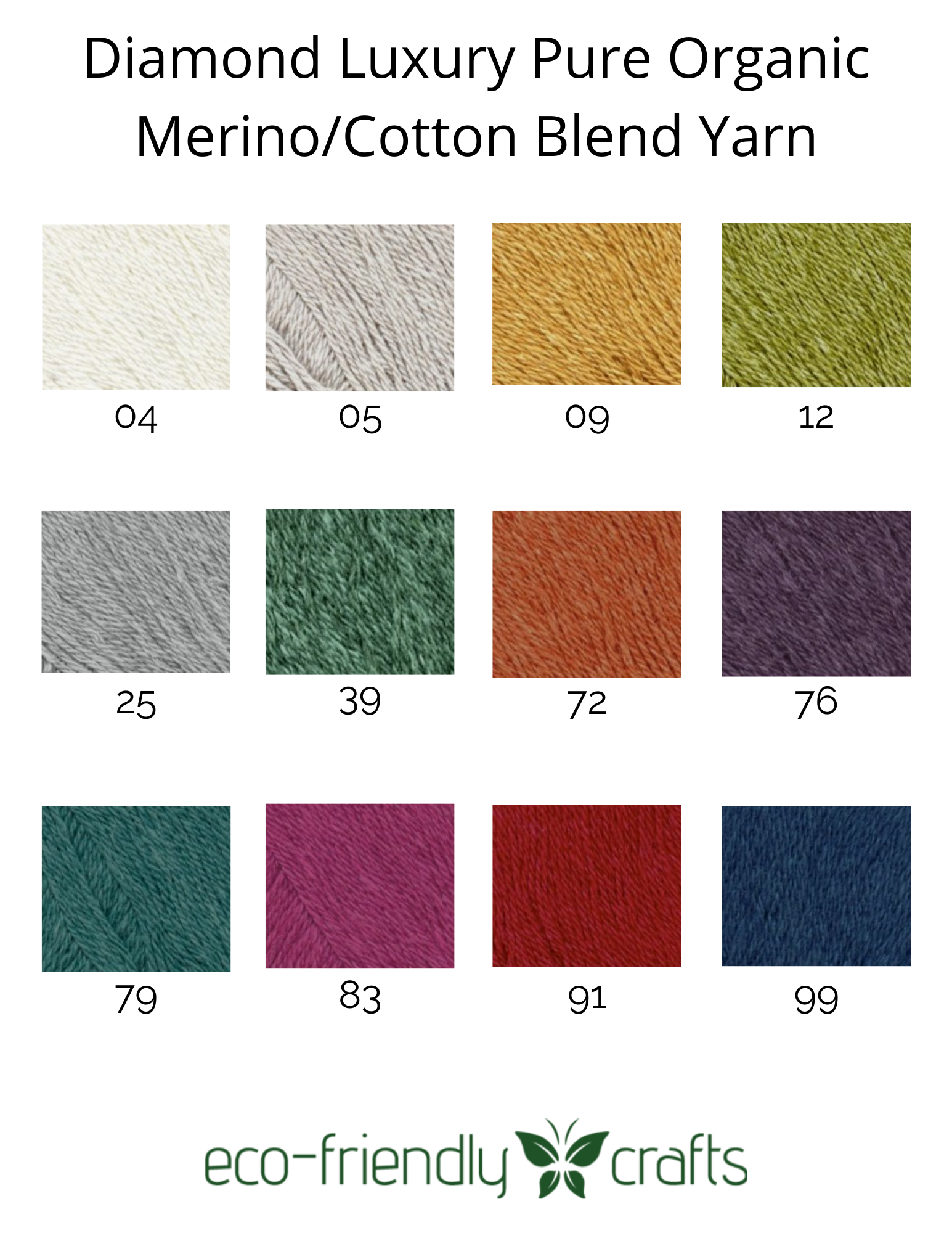 Diamond Luxury Pure Organic Merino/Cotton Blend Yarn