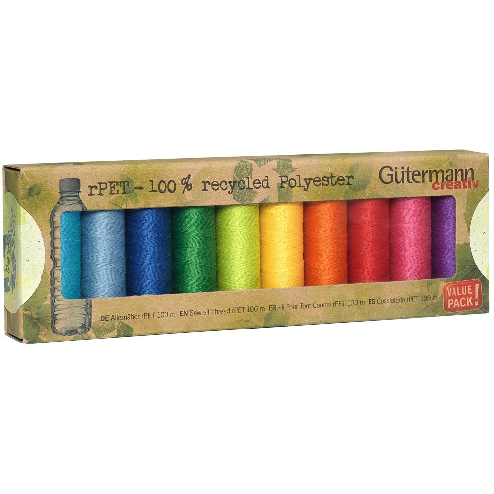 Gutermann rPET Polyester Sew-All Thread Set - 10 Spools by Gutermann