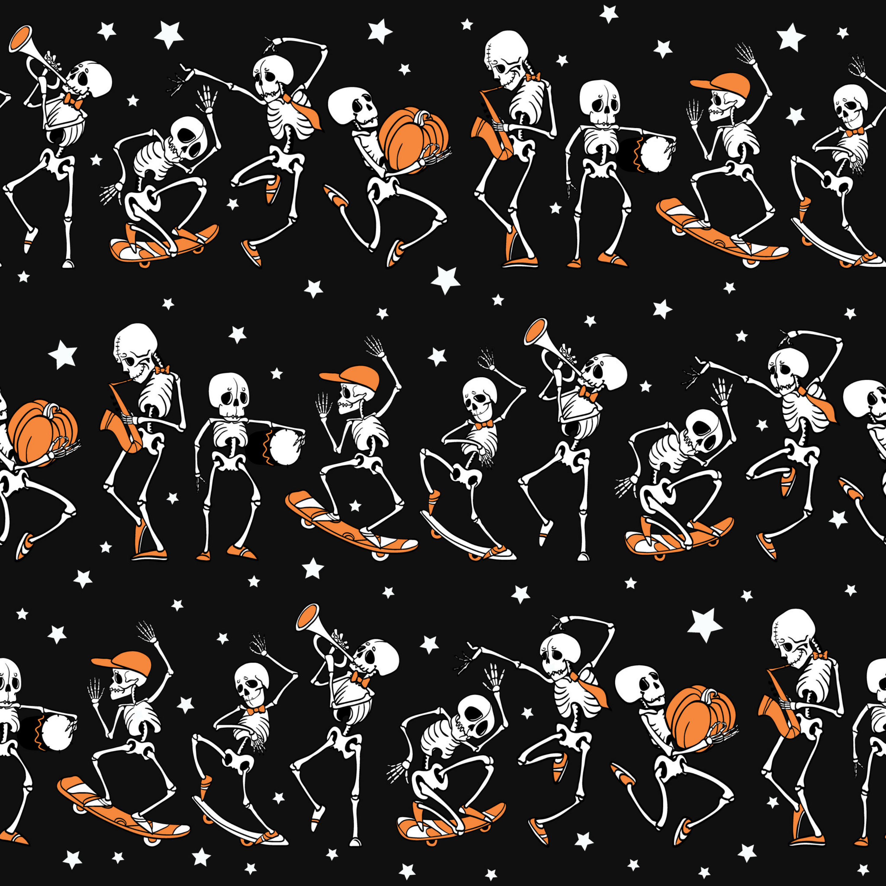 Halloween Party Skeletons Heat Transfer Vinyl and Carrier Sheet