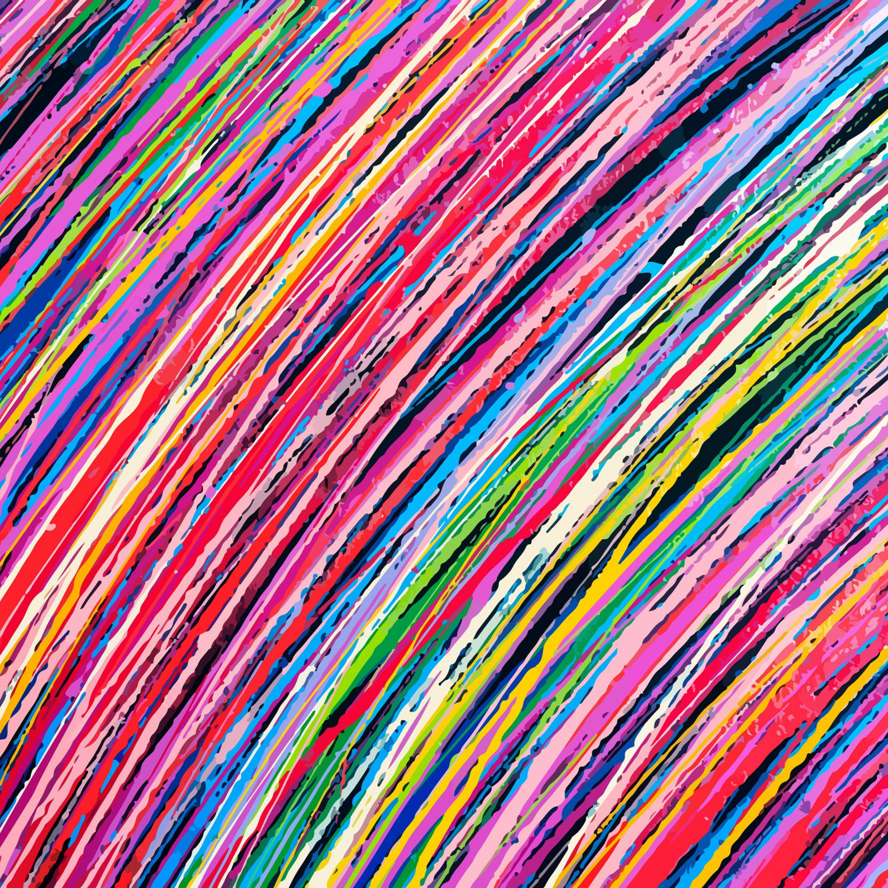 Rainbow Paint Lines Heat Transfer Vinyl and Carrier Sheet