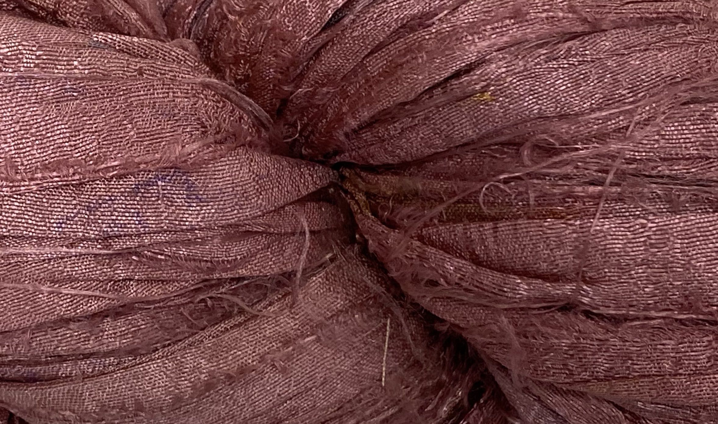 Recycled Sari Silk Ribbon - Rose