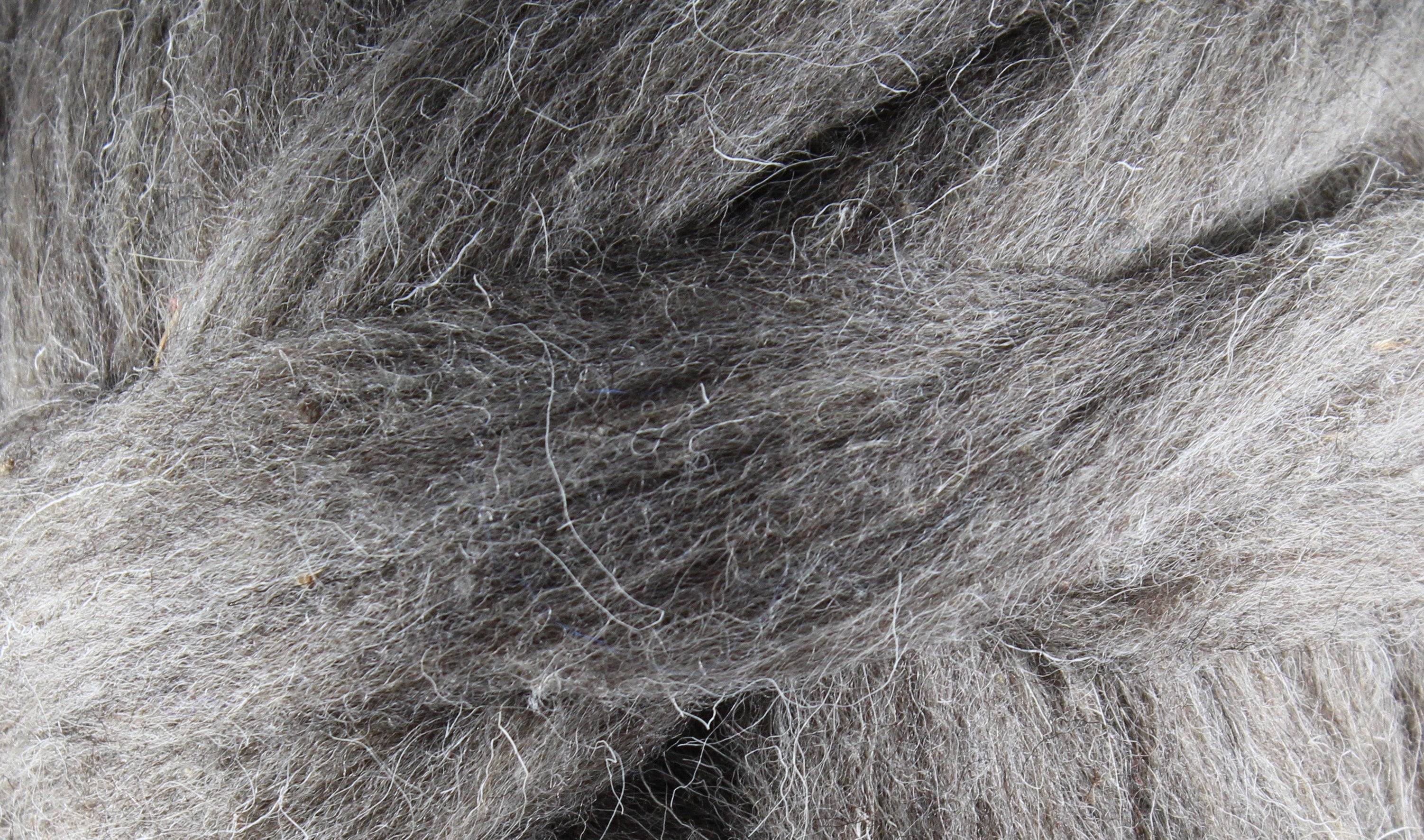 Wool Roving - 1oz - Natural Gray