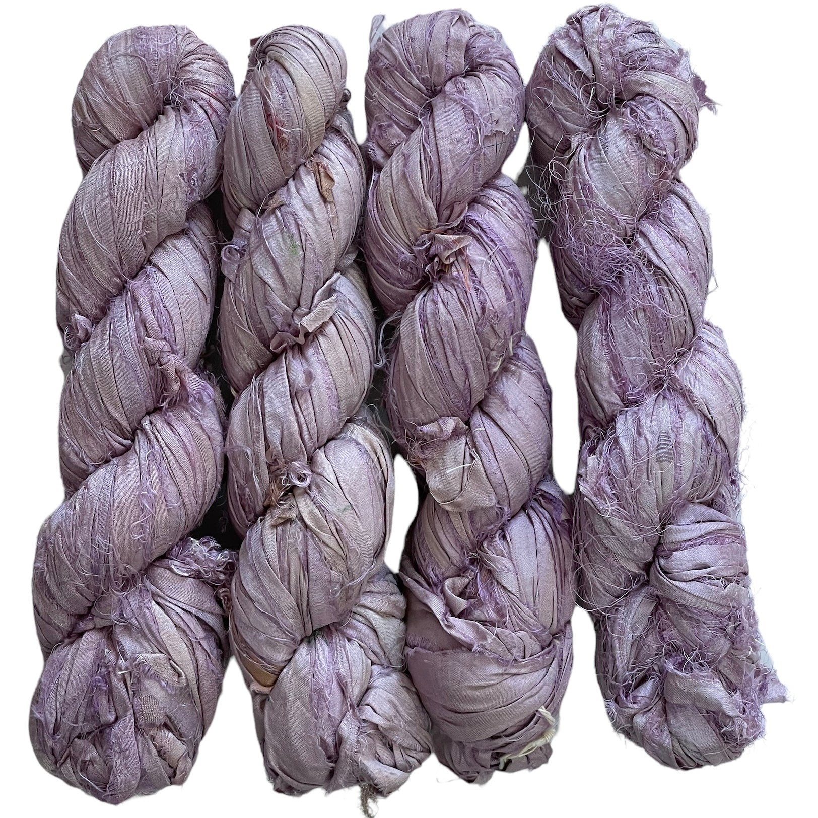 Recycled Sari Silk Ribbon - Lavender Fields