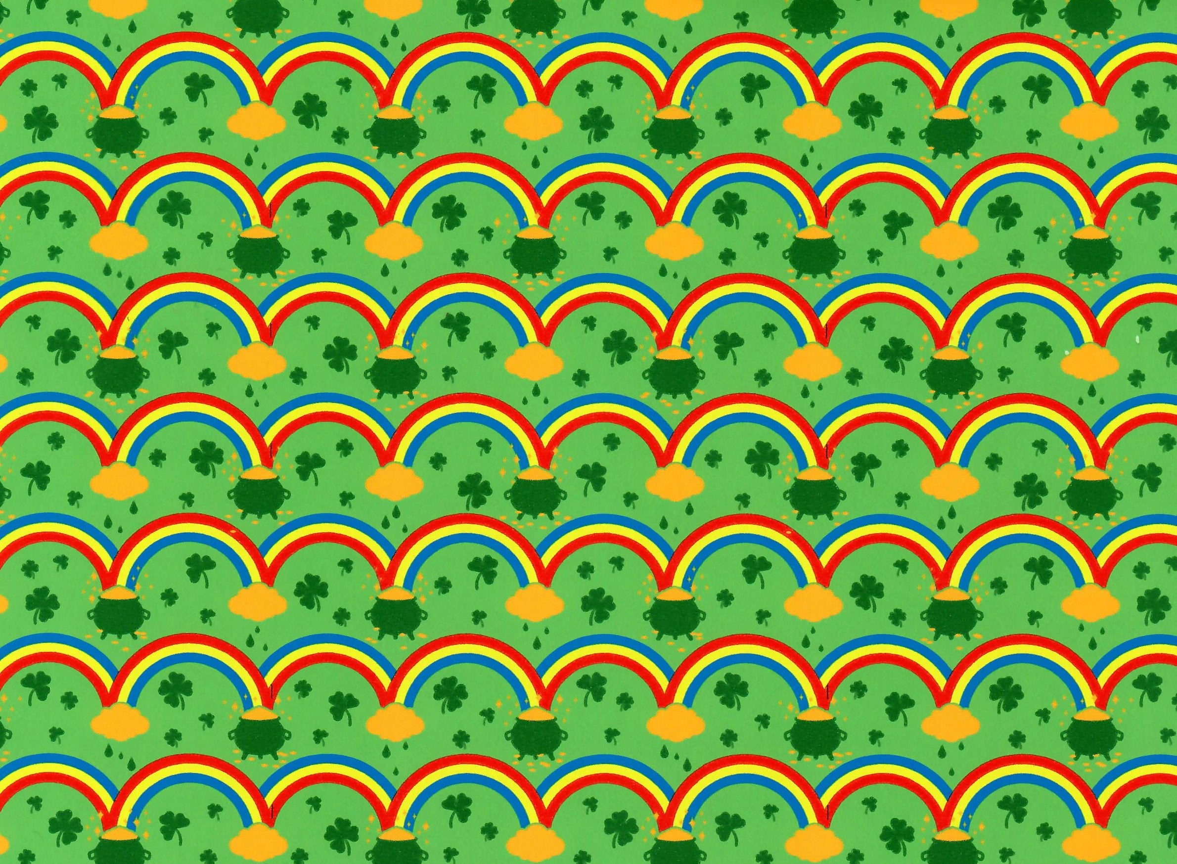 Pot of Gold Pattern HTV - Heat Transfer Vinyl and Carrier Sheet for St Patrick's Day