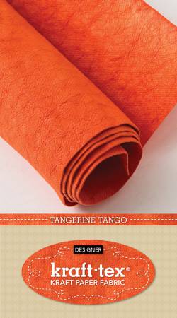 Kraft-Tex Designer Kraft Paper Fabric- Tangerine Tango