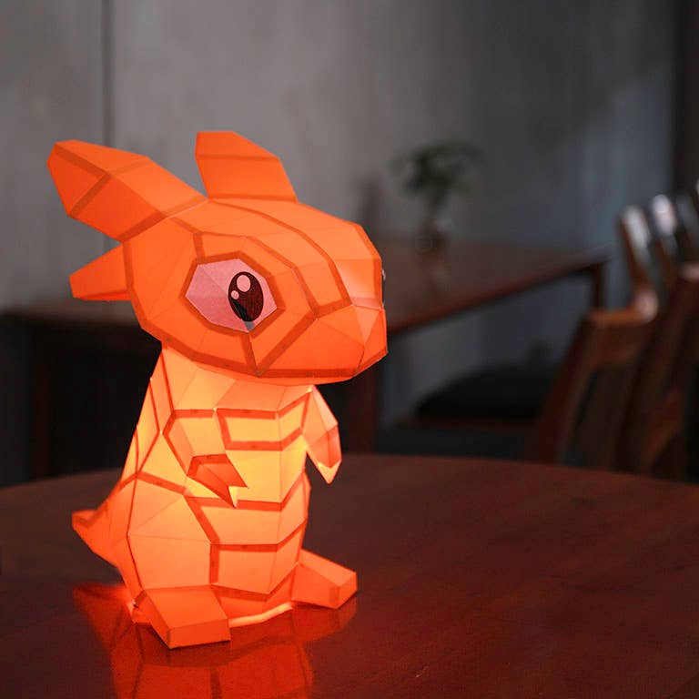 PAPERCRAFT WORLD - Baby Dragon Art Dual-Use Model - Orange