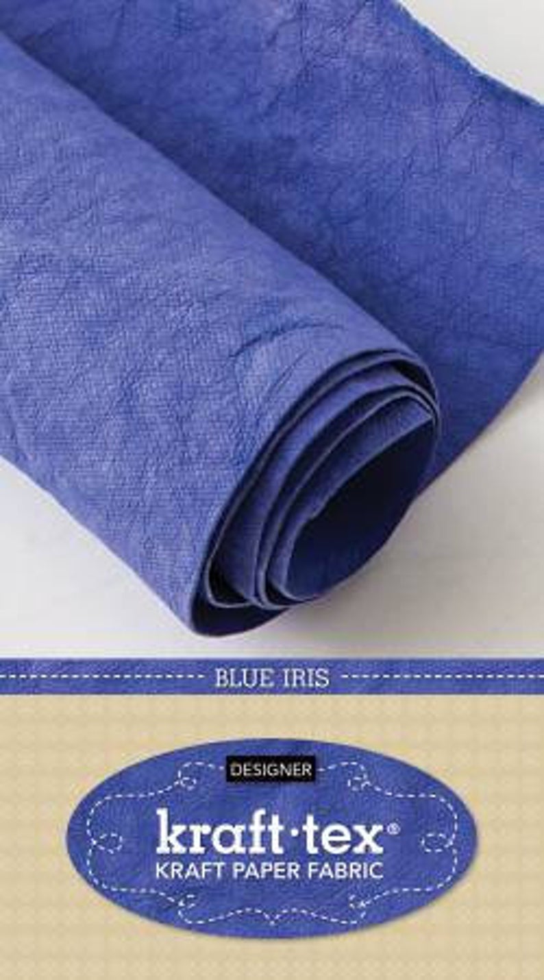 Kraft-Tex Designer Kraft Paper Fabric- Blue Iris