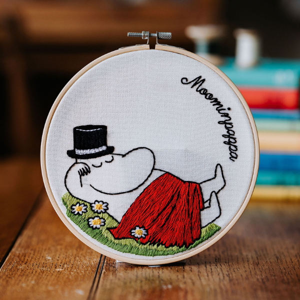 The Crafty Kit Company - Moomin Embroidery Kit - Moominpappa Snoozing