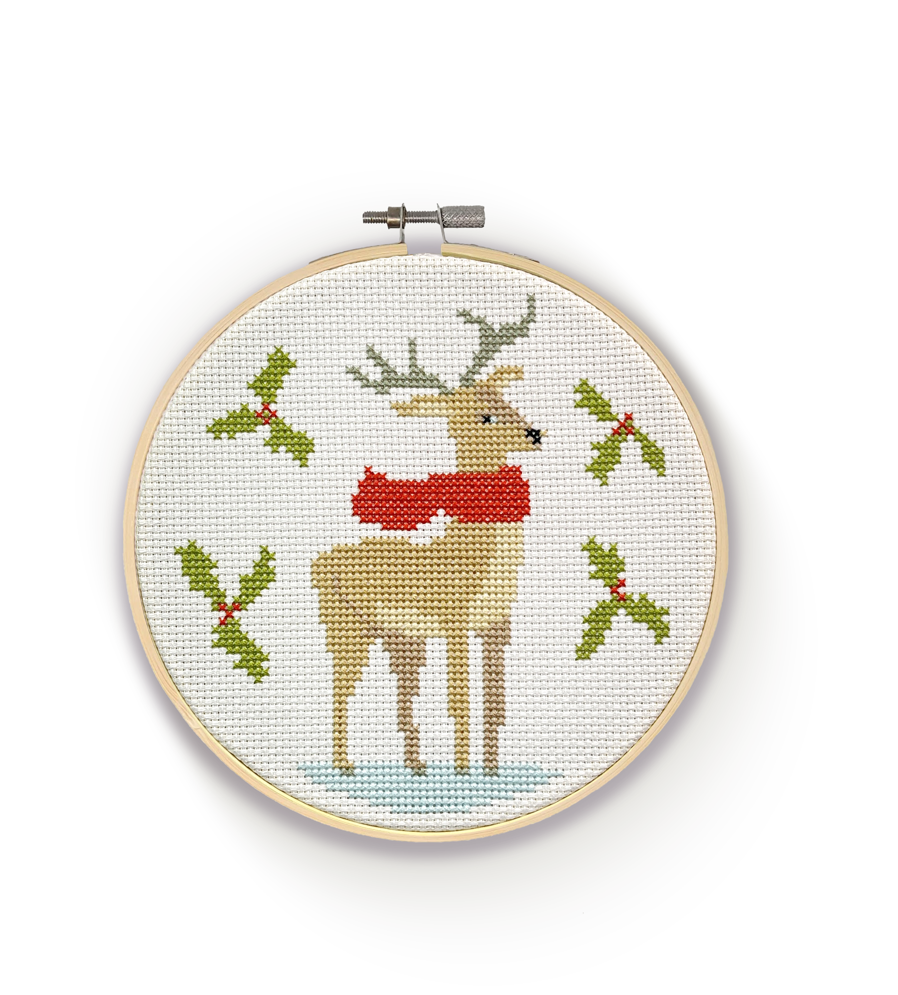 The Crafty Kit Company - Winter Stag Cross Stitch Craft Kit - a great holiday gift