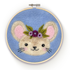 The Crafty Kit Company - Floral Mouse in a Hoop Needle Felt Kit