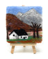 The Crafty Kit Company - Paint with Wool:Mini Masterpiece Mountain Cottage Craft Kit