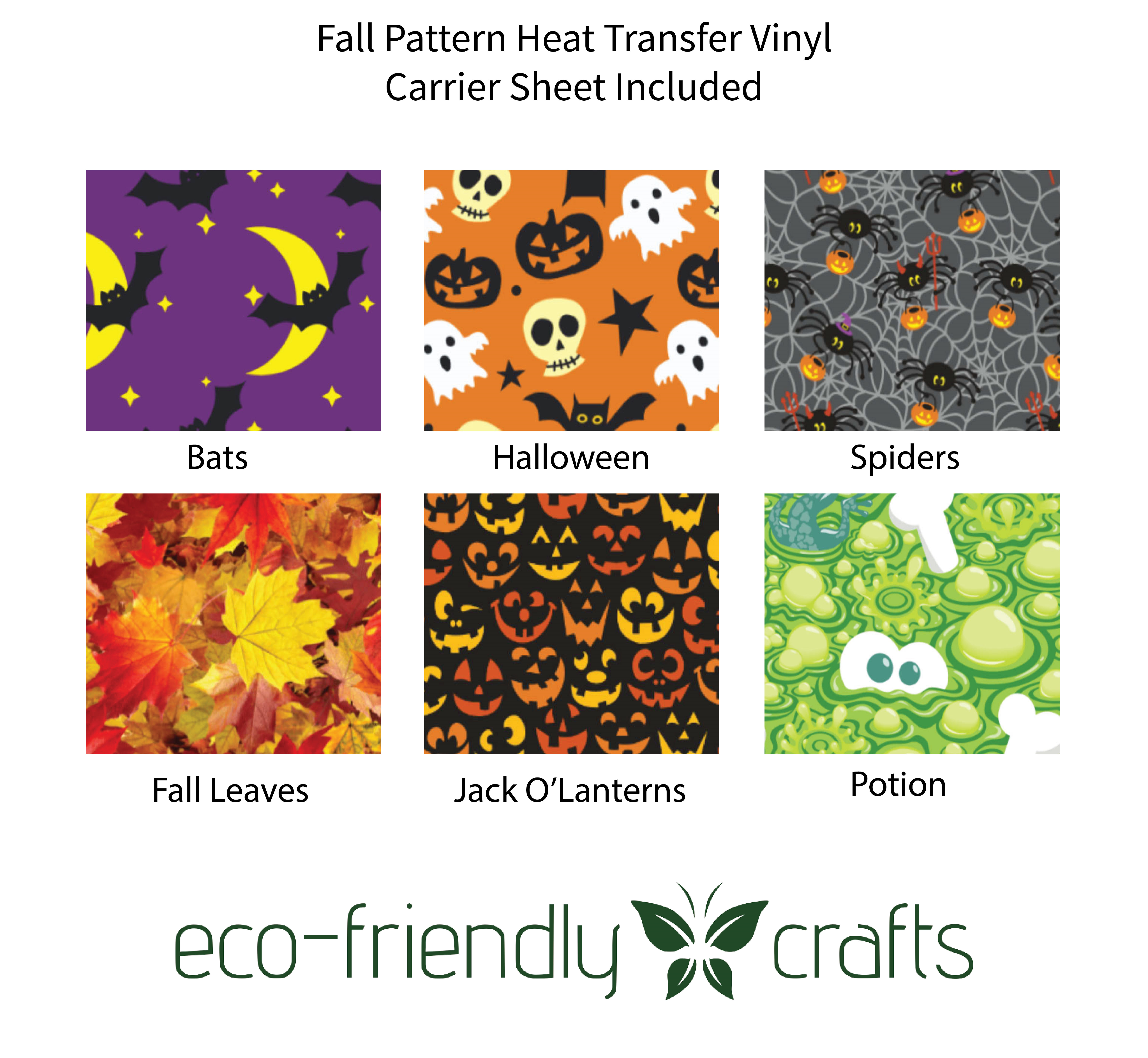 Halloween Pattern Heat Transfer Vinyl