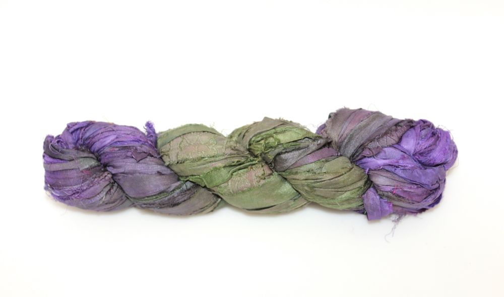 Recycled Sari Silk Ribbon - Mermaid
