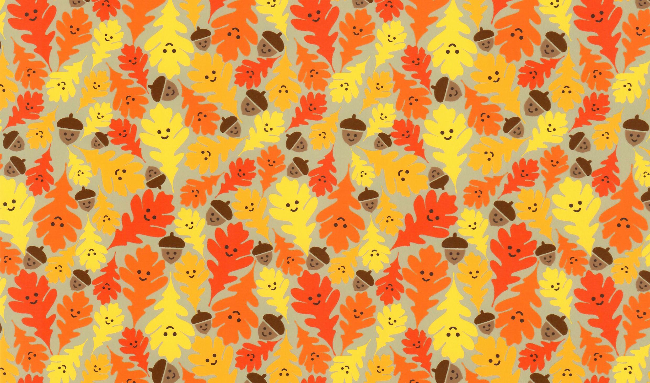 Happy Leaves Autumn Pattern Heat Transfer Vinyl and Carrier Sheet